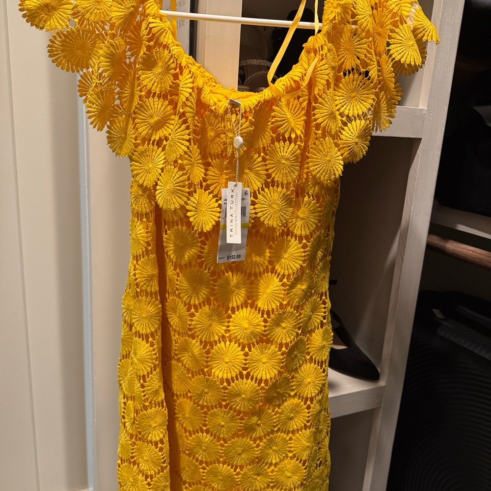 Trina Turk Sunburst Yellow Lace Dress